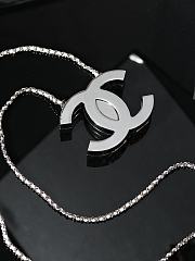 Bagsaaa Chanel Long Necklace Silver ABE814 - 3