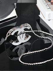 Bagsaaa Chanel Long Necklace Silver ABE814 - 2