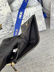 Bagsaaa Miss Dior Dahlia Wallet Black Lambskin with Quilted Miss Dior Allover Motif - 11.5 x 9 x 2 cm - 4