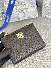 Bagsaaa Miss Dior Dahlia Wallet Black Lambskin with Quilted Miss Dior Allover Motif - 11.5 x 9 x 2 cm - 3