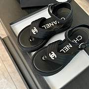 Bagsaaa Chanel Sandals Black Grosgrain G46108 - 1