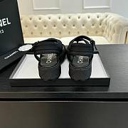 Bagsaaa Chanel Sandals Black Grosgrain G46108 - 4