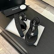 Bagsaaa Chanel Sandals Black Grosgrain G46108 - 3