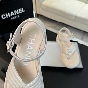 Bagsaaa Chanel Sandals Light Gray Lambskin G46108 - 2