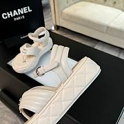 Bagsaaa Chanel Sandals Light Gray Lambskin G46108 - 3