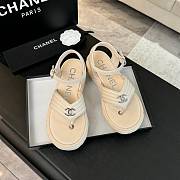 Bagsaaa Chanel Sandals Light Gray Lambskin G46108 - 4