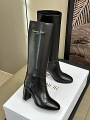 Bagsaaa Dior D-Town Heeled Boot Black Supple Calfskin - 2