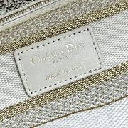 Bagsaaa Dior Medium Lady D-Lite Bag Latte Embroidery with Gold-Tone Dior Around the World Motif - 24 x 21 x 12 cm - 4