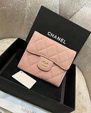 Bagsaaa Chanel Light Pink Caviar Wallet - 11x10cm - 1