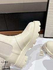 Bagsaaa Dior D-Quest Ankle Boot White Calfskin Decorative strap - 2