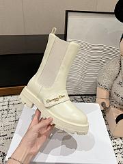 Bagsaaa Dior D-Quest Ankle Boot White Calfskin Decorative strap - 3