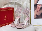 Bagsaaa Rene Caovilla Cleo crystal-embellished Heels Pink - 1