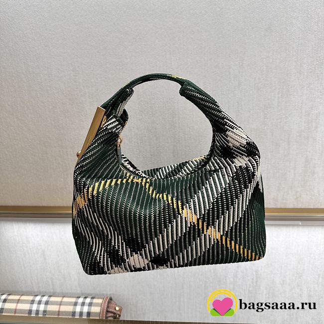 Bagsaaa Burberry Mini Peg Duffle Bag Green - 21.5 x 10.5 x 23cm - 1