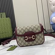 Bagsaaa Gucci Horsebit 1955 mini shoulder bag 815205 Beige & Red - 20 x 14.5 x 5 cm - 1