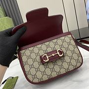 Bagsaaa Gucci Horsebit 1955 mini shoulder bag 815205 Beige & Red - 20 x 14.5 x 5 cm - 2