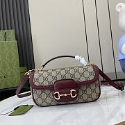 Bagsaaa Gucci Horsebit 1955 small top handle bag 815206 Red & Beige - 22cm - 1