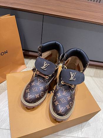 Bagsaaa Louis Vuitton LV x Timberland 6-In High End Ankle Boot Monogram