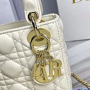 Bagsaaa Mini Lady Dior Bag Latte Cannage Lambskin - 17 x 15 x 7 cm - 3