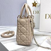 Bagsaaa Mini Lady Dior Bag Powder Beige Cannage Lambskin - 17 x 15 x 7 cm - 4