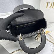 Bagsaaa Mini Lady Dior Bag Black Cannage Lambskin - 17 x 15 x 7 cm - 2