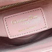 Bagsaaa Mini Lady Dior Bag Light Pink Cannage Lambskin - 17 x 15 x 7 cm - 2