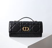 Bagsaaa Dior Miss Caro Top Handle Pouch Black Macrocannage Lambskin - 24 x 12 x 4 cm - 1