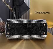 Bagsaaa D&G Large Sicily Handbag in houndstooth fabric - 21 x 25 x 12 cm - 3