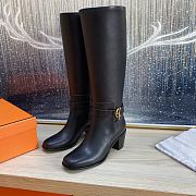 Bagsaaa Hermes Justine 50 boot black leather - 3