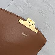 Bagsaaa Celine Teen Triomphe Bag in Triomphe Canvas and Calfskin Brown - 18.5 x 13.5 x 7 CM - 4