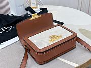 Bagsaaa Celine Teen Triomphe in Natural Textile and Tan Calfskin - 18.5 x 13.5 x 7 CM - 3