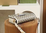 Bagsaaa Gucci Horsebit 1955 small shoulder bag 602204 white & beige - 25 x 18 x 8 cm - 3