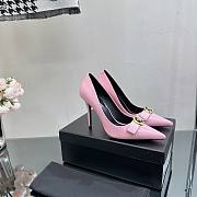 Bagsaaa Versace Gianni Ribbon Patent Pumps Pink 85 mm - 1