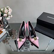 Bagsaaa Versace Gianni Ribbon Patent Pumps Pink 85 mm - 4