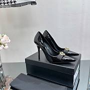 Bagsaaa Versace Gianni Ribbon Patent Pumps Black 85 mm - 1