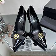 Bagsaaa Versace Gianni Ribbon Patent Pumps Black 85 mm - 4