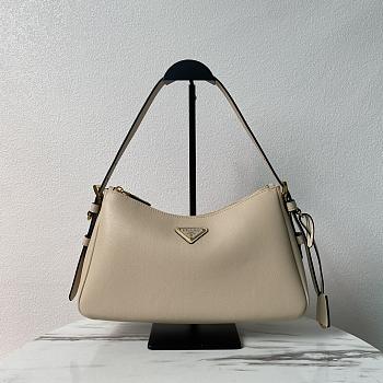 Bagsaaa Prada Aimée medium leather shoulder bag beige - 31*18*10cm