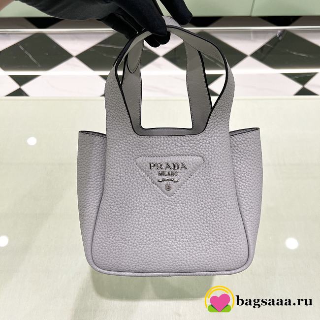 Bagsaaa Prada Leather mini bag 1BA349 gray - 18cm - 1