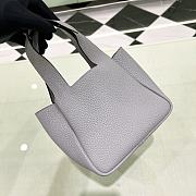 Bagsaaa Prada Leather mini bag 1BA349 gray - 18cm - 3