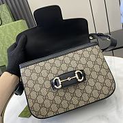 Bagsaaa Gucci Horsebit 1955 small shoulder bag 815178 beige & black - 26x17.5x10 cm - 4