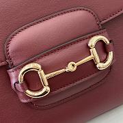 Bagsaaa Gucci Horsebit 1955 small shoulder bag 815178 red - 26x17.5x10 cm - 2