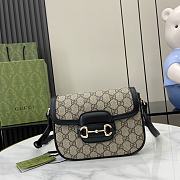 Bagsaaa Gucci Horsebit 1955 mini shoulder bag 815205 Beige & Black - 20 x 14.5 x 5 cm - 1