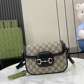 Bagsaaa Gucci Horsebit 1955 mini shoulder bag 815205 Beige & Black - 20 x 14.5 x 5 cm