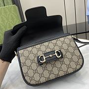 Bagsaaa Gucci Horsebit 1955 mini shoulder bag 815205 Beige & Black - 20 x 14.5 x 5 cm - 3