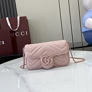 Bagsaaa Gucci GG Marmont Super Mini Bag 476433 All Pink - 16.5x10x4.5cm - 1