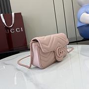 Bagsaaa Gucci GG Marmont Super Mini Bag 476433 All Pink - 16.5x10x4.5cm - 4