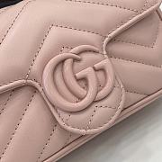 Bagsaaa Gucci GG Marmont Super Mini Bag 476433 All Pink - 16.5x10x4.5cm - 2