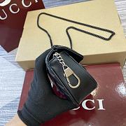 Bagsaaa Gucci GG Marmont Super Mini Bag 476433 All Black - 16.5x10x4.5cm - 4