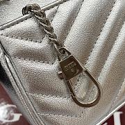 Bagsaaa Gucci GG Marmont Super Mini Bag 476433 Silver - 16.5x10x4.5cm - 2