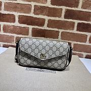 Bagsaaa Gucci Ophidia mini bag 764961 beige & ebony - 13x22x4 cm - 1