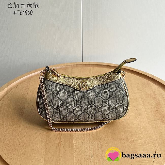 Bagsaaa Gucci Ophidia mini bag 764960 beige & gold - 19cm - 1